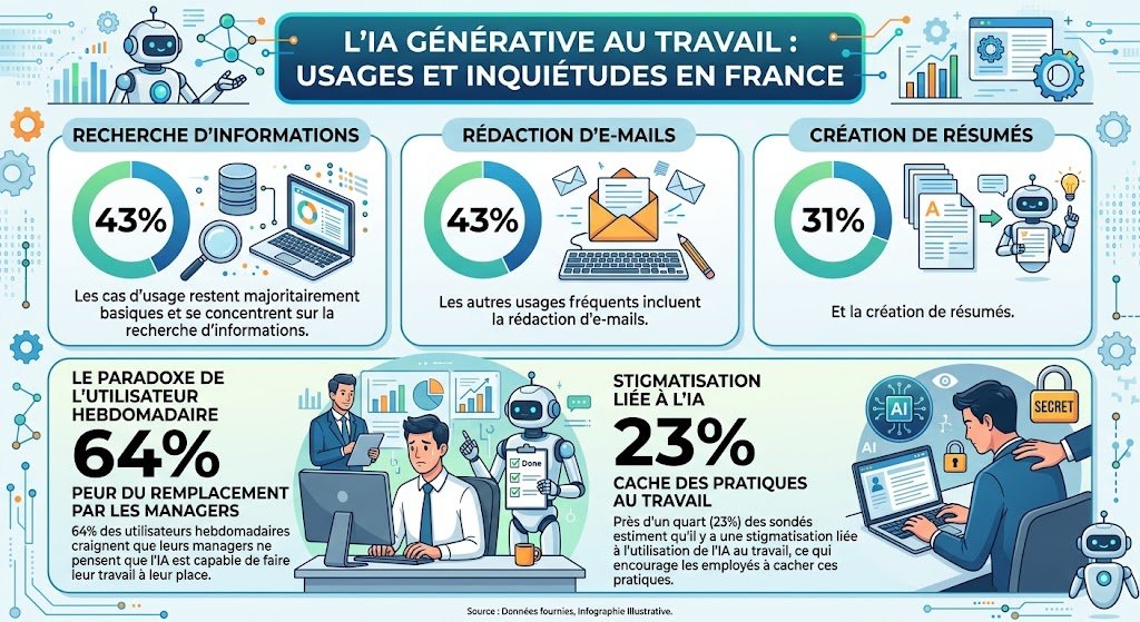 Infographie Shadow AI : les employés paient de leur poche pour l'IA au travail